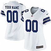 Women Nike Dallas Cowboys Customized White Team Color Stitched NFL Game Jersey,baseball caps,new era cap wholesale,wholesale hats